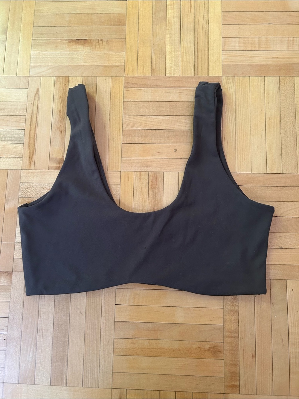 Scoop Neck Bralette - Black